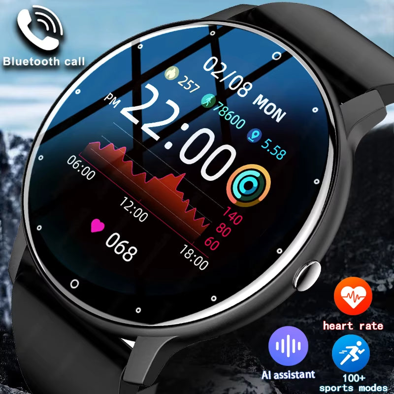 New Smart Watch Men Sports Fitness Watch Heart Rate Full Touch Screen Bluetooth Call 2025 New Ultra Light Smartwatch