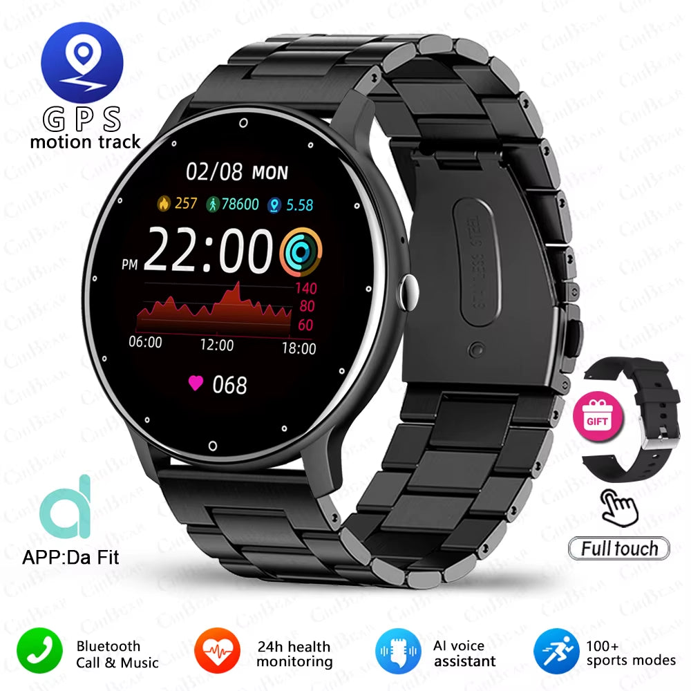 New Smart Watch Men Sports Fitness Watch Heart Rate Full Touch Screen Bluetooth Call 2025 New Ultra Light Smartwatch
