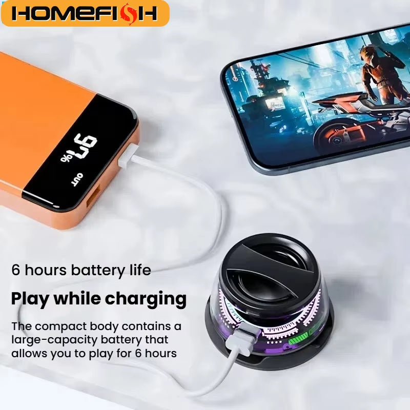 G200 Portable Bluetooth Speaker G200 RGB Lighting Magnetic Speaker BT5.3 Mini Sound Box 7 Hours Playback Phone Holder