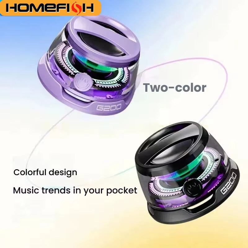 G200 Portable Bluetooth Speaker G200 RGB Lighting Magnetic Speaker BT5.3 Mini Sound Box 7 Hours Playback Phone Holder