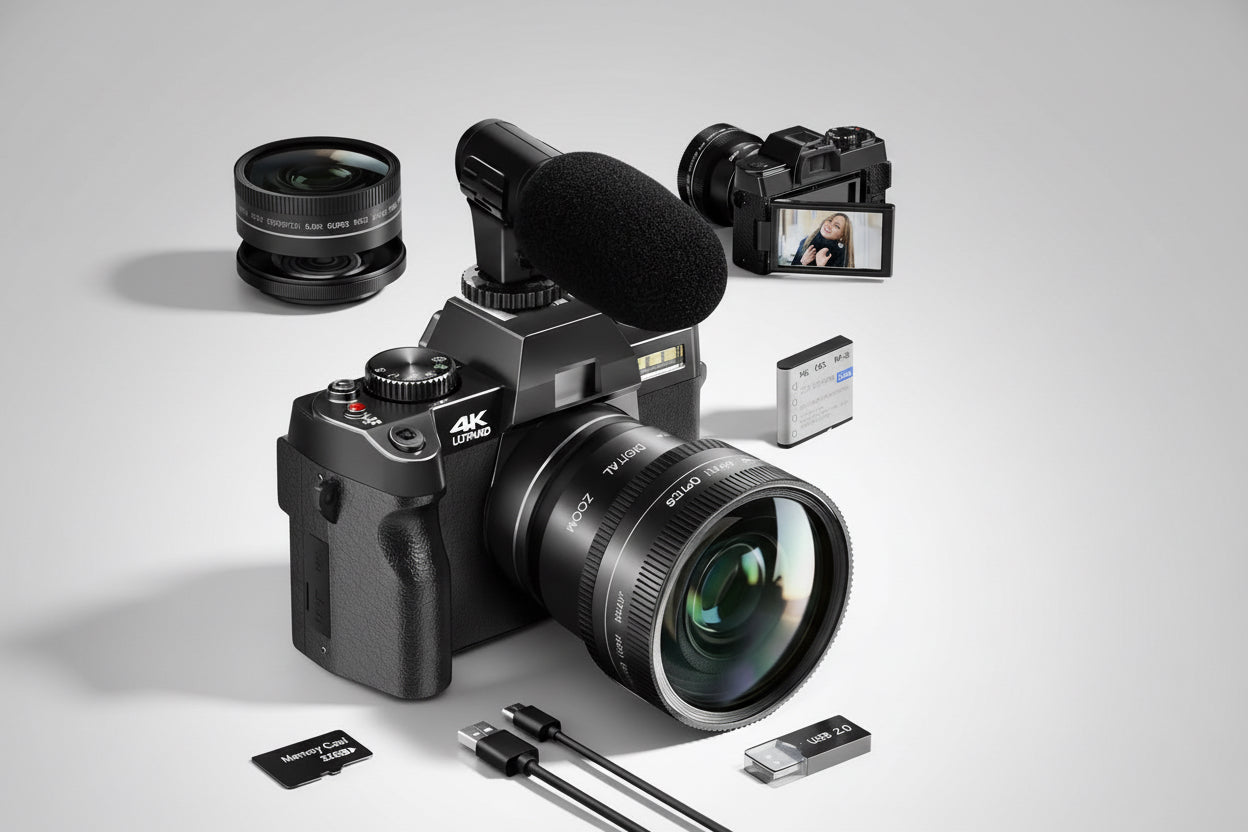 Compact Digital Photography Camera 4K WIFI Web Cam Vintage Vlog Video Recorder Youtube 48MP Camcorder 16X Digital Zoom Camera