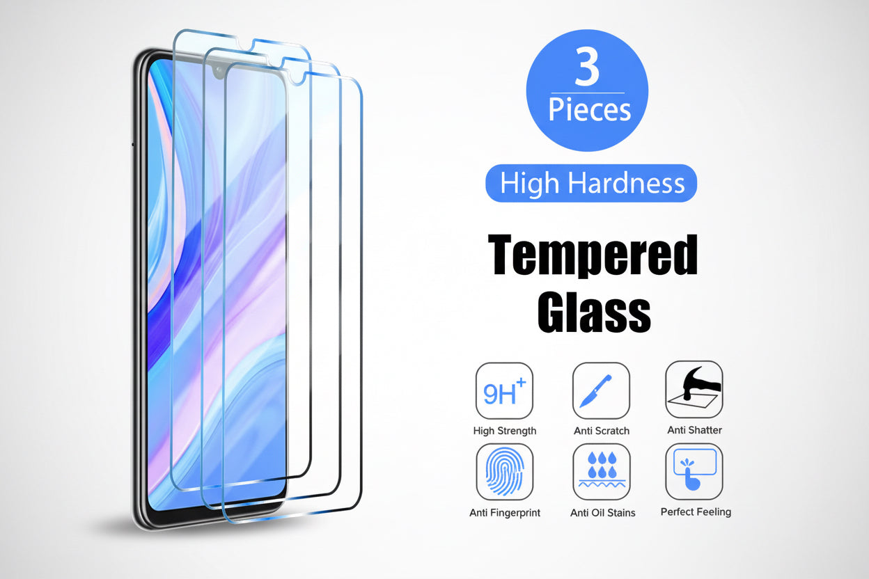 3PCS 2PCS Screen Protector for Huawei P30 P40 P20 Mate 20 Lite Y6 Y7 Tempered Glass on Huawei P Smart Z 2019 2021 Nova 5T Glass