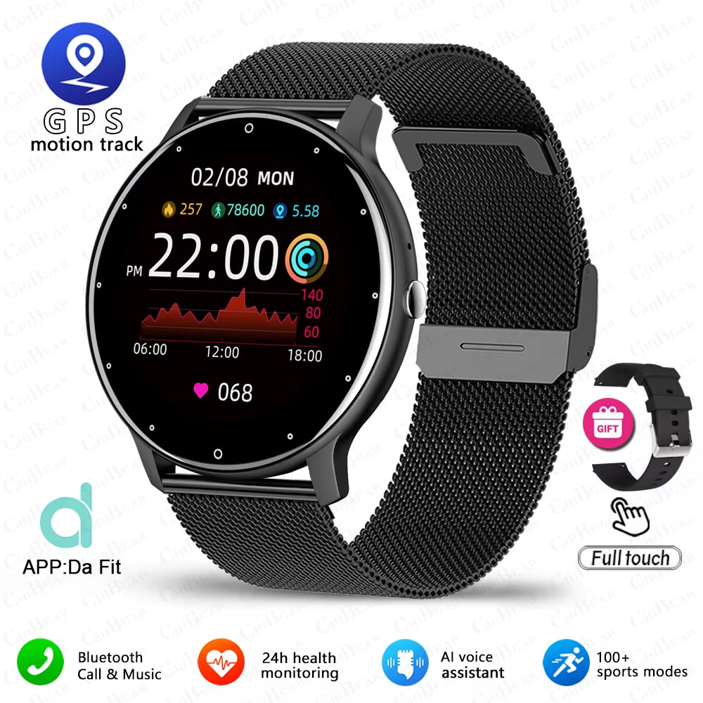 New Smart Watch Men Sports Fitness Watch Heart Rate Full Touch Screen Bluetooth Call 2025 New Ultra Light Smartwatch