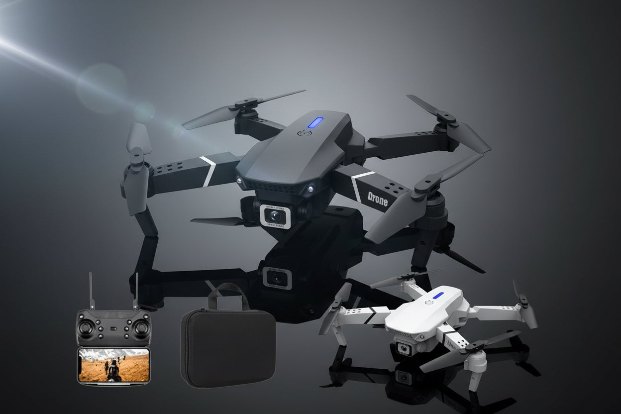 E88 Pro Foldable Quadcopter Drone - WIFI FPV, HD 4K Camera, Altitude Hold