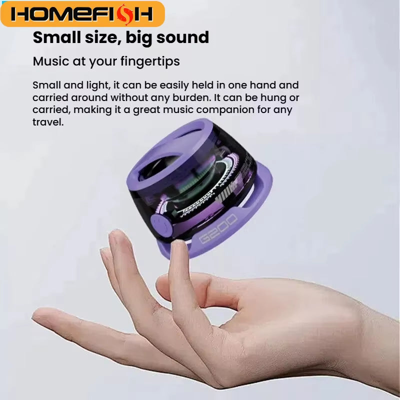 G200 Portable Bluetooth Speaker G200 RGB Lighting Magnetic Speaker BT5.3 Mini Sound Box 7 Hours Playback Phone Holder