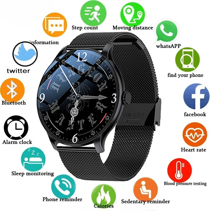 LXASFIT 2025 New Smart Watch Heart Rate Sleep Health Monitor Bluetooth Talk Ladies Sport Smart Watch for Android IOS