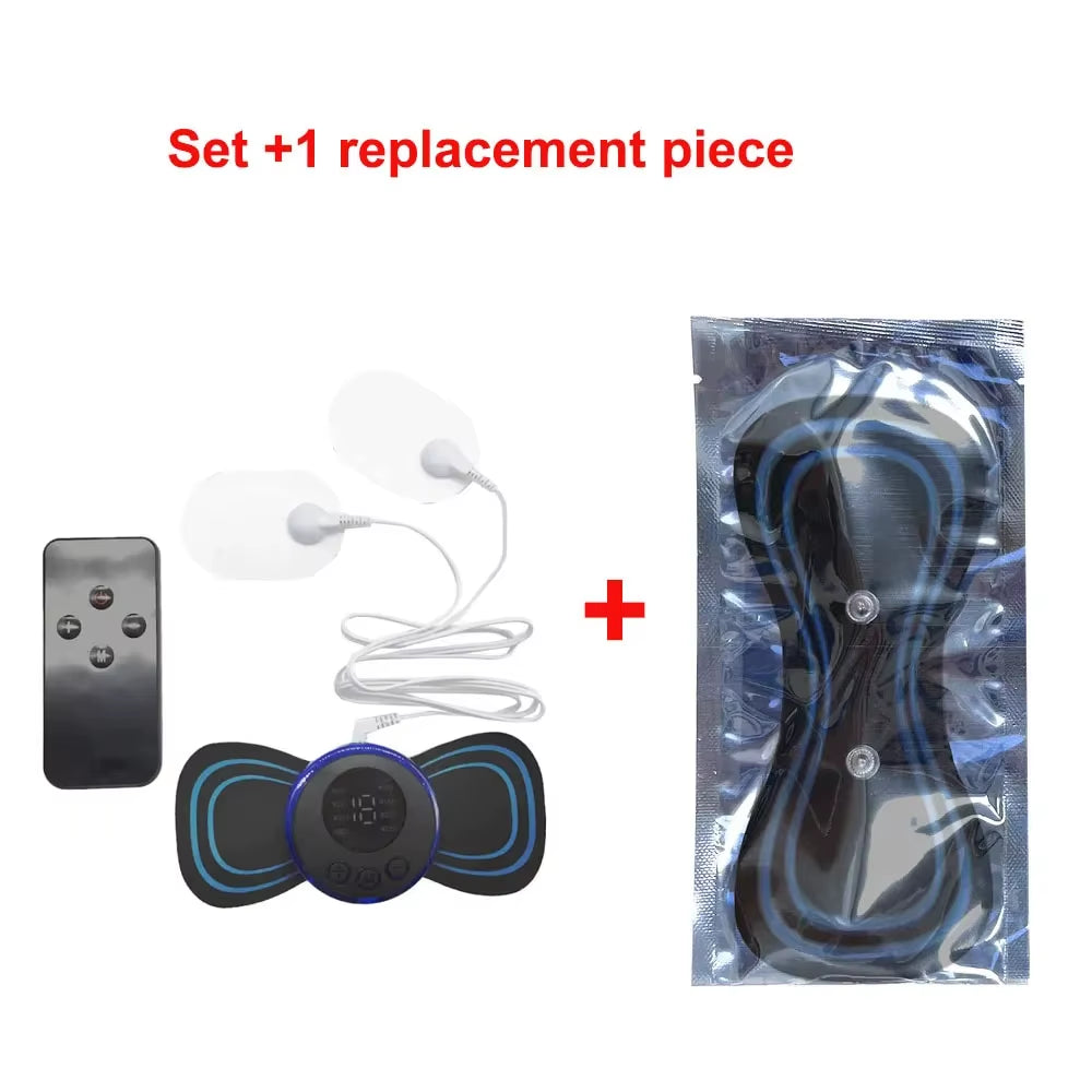 8 Modes Rechargeable Neck Massager with Remote Control EMS Low Frequency Pulse Massager for Muscle Relaxation Relief the Pain